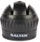 Salter BW11671B Manual Knife Sharpener – 2-Stage Sharpening Tool, Home/Chef Use, Non-Slip Base with Twist & Lock Secure Suction Grip, Coarse & Fine, Tungsten Steel Blades, Ceramic Rod, Compact, Black