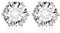 JewelryPalace Rundschliff 6ct Zirkonia Ohrstecker Silber 925 Damen, Simulierter Diamant Braut Schmuck Set, Ohrringe Silber Mädchen Edelstein,Ohrstecker Silber Klein mit Stein Geschenk Frauen Rosegold