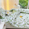 Luofanfei Bettwäsche 135x200 Grün Weiß Blätter Botanisch Bettwäsche Set Pflanzen Weich Microfaser Bettbezug 135 200 Einzelbett und Kissenbezug 80x80 cm mit Reissverschluss