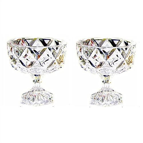 Ciotole per antipasti Piatti for spuntini in vetro di cristallo Piatti for spuntini in vetro diamantato vintage Piatti da dessert Piatti da spuntino for dessert Salsa gelato o spuntino. Insalatiere (