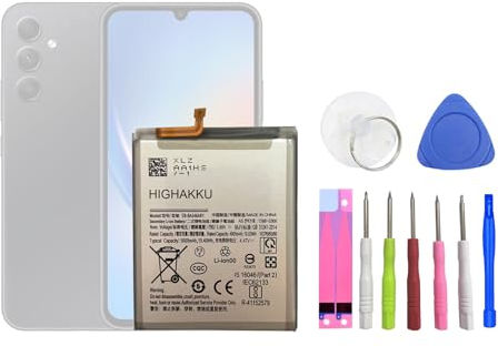 HIGHAKKU Batteria di ricambio EB-BA546ABY compatibile con Galaxy A34 SM-A346 e Galaxy A54 SM-A546 con strumenti