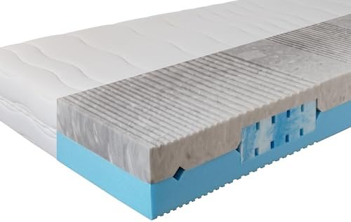 BeCo Matratzen Komfortschaummatratze 2 Dreams, 2 in 1 Wendematratze mit Soften Gelschaum Einlagen, 21 cm Komforthöhe, 7 ergonomische Liegezonen (100x200 cm, H2+H3 (0kg-120kg))