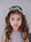 IYOU Blumenmädchen Haarband Schmetterling Blaues Haarteil Prinzessin Kommunion Hochzeit Haarschmuck für Frauen und Mädchen