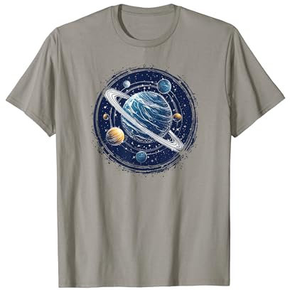 Planeten mit Ringen Galaxie T-Shirt