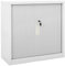 Cosisti Armoire de Bureau Porte coulissante Casier de Bureau Métallique Meuble de Rangement pour Atelier ou Garage Classeur Verouillable Armoire Porte coulissante Acier-Gris-90x40x90cm-3