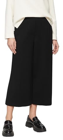 s.Oliver Damen Hose Culotte aus Interlock-Jersey mit Elastikeinsatz