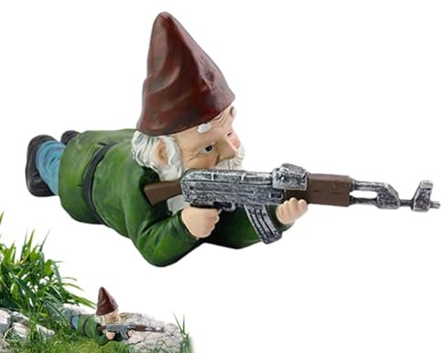 Gartenzwergstatue,Lustige Gartenzwerge - - -Kampfdekoration aus Kunstharz - Kreatives Zwergen-Dekorationshandwerk für Arbeitszimmer, Garten, Innenhof, Rasen, Schlafzimmer