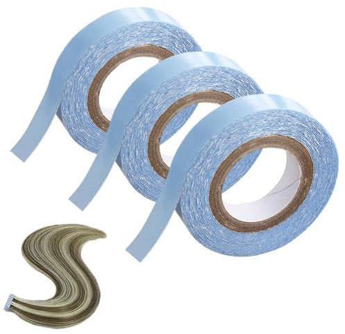 PanAcratis 3 Rolls Hair Extension Tapes, Hair Extension Adhesive Tapes Wig Tape Hair Extensions Glue Strips Hair Tapes for Extensions Beauty Tools for Hair Extensions