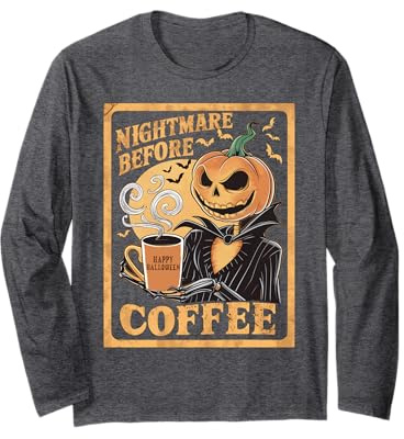 Squelette de Noël amusant de l'étrange café de monsieur Jack Manche Longue