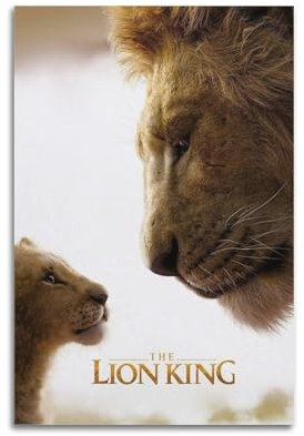ASDBHFGA Filmposter König der Löwen 1, dekoratives Gemälde, Leinwand, Wandposter und Kunstdruck, moderne Familienschlafzimmer-Dekoration, Poster, 30 x 45 cm