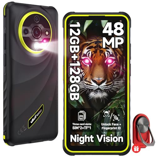 Ulefone Armor X31 Outdoor Handy Ohne Vertrag, Android 14 Outdoor Smartphone 12GB+128GB/SD-2TB, 48MP AI Kamera+20MP Nachtsicht, 6050mAh Baustellenhandy, 6.56 HD+, 4G Dual SIM Handy IP68/NFC/GPS/OTG