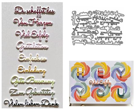 Deutsche Wunsch Wörter Stanzschablonen Deutsch Schriftarten Deutsch Stanzen für DIY ScrapBooking Album Dekorative Papier Handwerk und Karten Herstellung