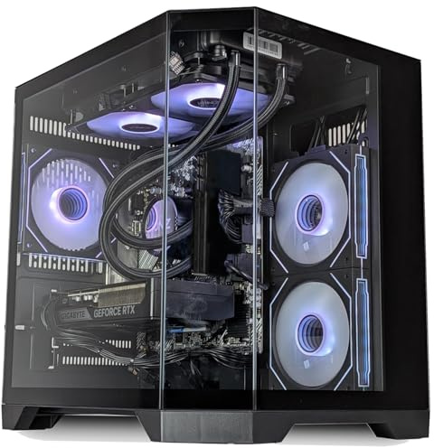 ionz Gaming PC - AMD Ryzen 5 5500, Nvidia RTX 3050, 16GB RAM, 1TB NVMe SSD, Windows 11, 500W 80+ PSU, WiFi, Apex mini, Black