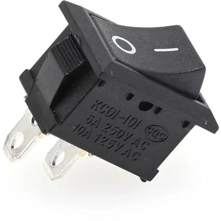 Interruptores marinos, Interruptor basculante de 2 pines KCD1, con forma de barco, SPST, encendido y apagado, KCD11, 5/20/100 unidades(KCD1 15X21mm,20pcs)