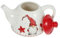 GALPADA Teiera Di Natale in Ceramica Artigianale - Teiera in Porcellana Con Design Di Babbo Natale - Perfetta Per Decorazioni Festive e Servire Tè e Caffè in Stile Nordico Elegante