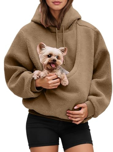 Generisch Kapuzenpullover Pulli mit Hundetasche