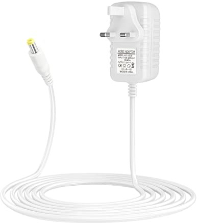 15W Power Supply Charger Cable for Alexa Echo Dot 3rd 4th 5th Gen Echo Dot with Clock, 12V Powers Adapter Cable Replacement Charging Cord for Kids Edition Show 5(1st 2nd Gen) Spot Pop Fire TV Cube