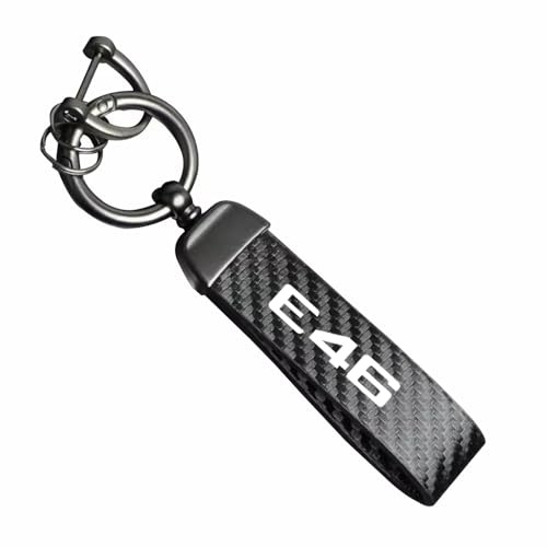 Auto Schlüsselanhänger,für E46 Anti Schlüsselring Design Carbonfaser Verlust Personalisierte Logo Männer Frauen Zubehör