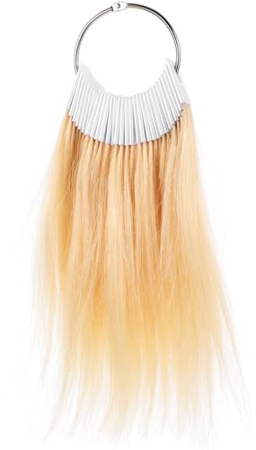 SOESFOUFU Nuancier de Test de Couleur Cheveux Réels 30 Pièces pour Coloration et Décoloration Mèches Échantillons Fournitures Salons Coiffure