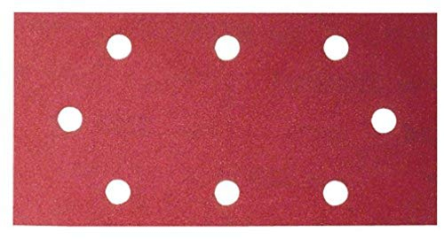 Bosch Accessories 2609256B01 Feuilles abrasives pour Ponceuses vibrantes AEG et Black + Decker 93 x 230 Nombre de trous 8 Grain 40 Lot de 10 feuilles