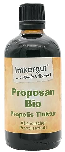 Imkergut Proposan BIO Propolis Tinktur, Propolis Tropfen mit Alkohol, 100 ml Flasche