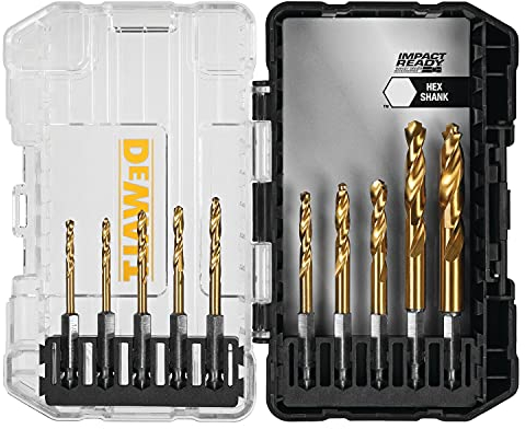 DEWALT DD5160 Impact Ready - Juego de brocas de titanio (10 piezas)