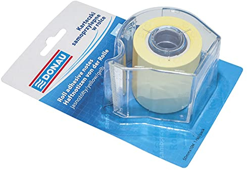 DONAU 7572011PL-99 Haftnotizen-Spender/Haftnotizen-Rolle, 50 mm x 10 m, hellgelb