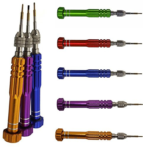 Gute Qualität 5 in 1 Repair Open Werkzeug-Set Schraubenzieher für iPhone Samsung Galaxy DIY Handy-Zubehör zufällige Farbe