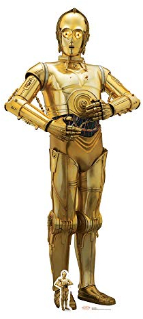 STAR CUTOUTS C-3PO (The Last Jedi) Cut-Out, Pappe, Mehrfarbig, 179 x 80 x 179 cm