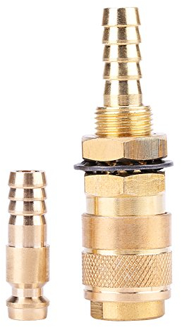 Wassergekühlter Gasadapter Schnellkupplung für MIG WIG Schweißbrenner(Messing)