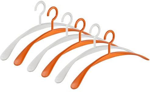Kleiderbügel Garderobenbügel Wing orange und weiß 6er-Set
