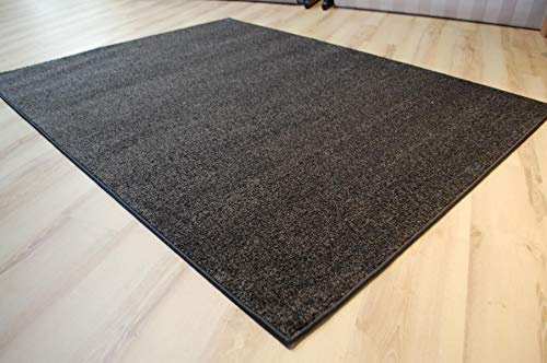 Miami Teppich anthrazit dunkelgrau Velours umkettelt - Verschiedene Größen (200 x 250 cm)