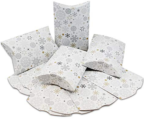 Kissenverpackung Geschenkverpackung Weihnachten Sterne 25 Stück