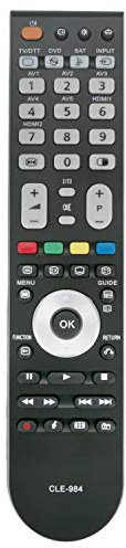 VINABTY CLE-984 Télécommande de Remplacement pour Hitachi TV L37VP01E L32HP01 P50T01UA P50T01EA P50TP01UA P50TP01EA P42T01EA P42T01UA P42TP01E P42TP01U L47VP01E L42VP01U L42VP01S L42VP01C L37V01E