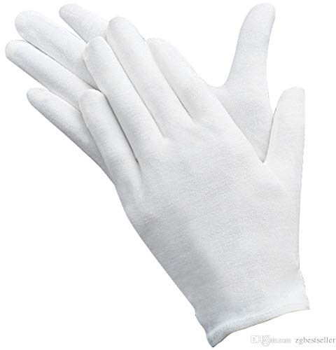 Boolavard 3 Paar Baumwollhandschuhe für trockene Hände, weiße Baumwollhandschuhe für Ekzeme, Baumwollhandschuhe für den Umgang mit Folien, SPA-Handschuhe für Männer Frauen