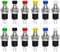 QitinDasen 12pcs Premium 7mm Mini interruttore a pulsante Momentaneo, interruttore a pulsante, normalmente aperto, 2 pin SPST Micro interruttore 1A 250V AC (6 colori)