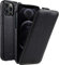 StilGut UltraSlim adatto a iPhone 12 Pro Max (6.7) custodia - iPhone 12 Pro Max (6.7) flip case in pelle apribile completamente, custodia verticale con clip a scatto - nero