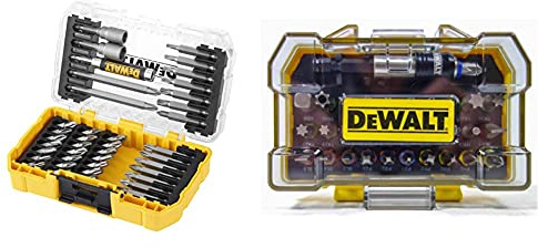 Dewalt DT70702 40 Piece Impact Screwdriver Bit Set + Tough Case Fits TStak Caddy, Black & DT7969-QZ, 32 Piece XR Professional Magnetic Screwdriver Bit Accessory Set, Yellow