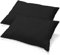 aqua-textil Classic Line Kissenbezug 2er-Set 50x75 schwarz Baumwolle Kissen Bezug Reißverschluss Jersey Kissenhülle