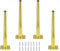 Cjueiom 12 Inch / 30cm Straight Furniture Legs Gold Sofa Legs Set of 4, Mid-Century Couch Legs Heavy Duty Coffee Table Legs, Conical Chair Feet Metal Cabinet Legs Replacement for Cupboard Ottoman