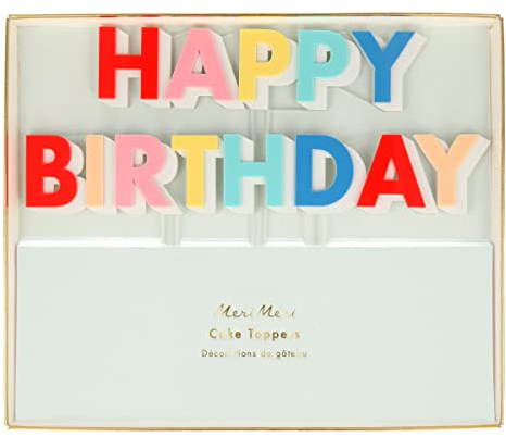 Meri Meri Happy Birthday Acryl-Kuchendekoration