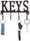 Schlüsselbrett - Keys - Wandmontierter Schlüsselhaken - Schlüsselorganizer aus Gusseisen - Dekoratives Schlüsselregal mit 4 Haken - Wandhalterung für Jacken, Schlüssel oder Handtücher Bronze