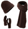 Villand Scarf Beanie Golves Set für Damen und Herren mit Geschenkbox (Kaffee)