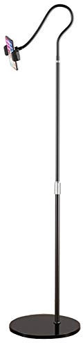 Generic Tablet-Halter Höhenverstellbar, 360 ° Rotations-Clip-Tablet-Ständer für Telefone, Phablets, E-Reader und Spielgeräte, Halter Flexibler Schwanenhals-Armständer Solide Metallbasis