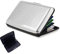 JeoPoom Porte Carte de Crédit en Aluminium, Porte Cartes Anti-RFID, 6 Slots pour Vos Cartes de Crédit, pour Hommes et Femmes(Argent)