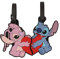 Disney Lilo and Stitch Blue, Pink and Red 2 Piece Luggage Tag Set