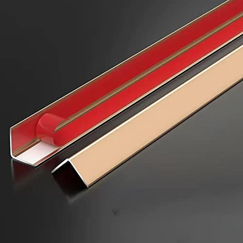 ZAQYCM Übergangsleiste Übergangsprofil Gold Zierleiste Für Wände/Möbel/Boden, Selbstklebende Dekorative Eckleisten Für Holz/Fliesen/Laminat, Home Türschwelle Schwelle Leiste Trim (Color : L 160cm/63,
