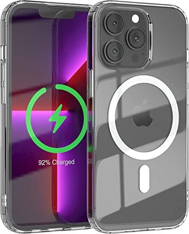 EAZY CASE - Premium Crystal TPU Hülle kompatibel mit iPhone 13 Pro kompatibel mit Qi-Charging, Silikonhülle mit Kameraschutz, Slimcover, Handyhülle, Backcover, Durchsichtig, Transparent
