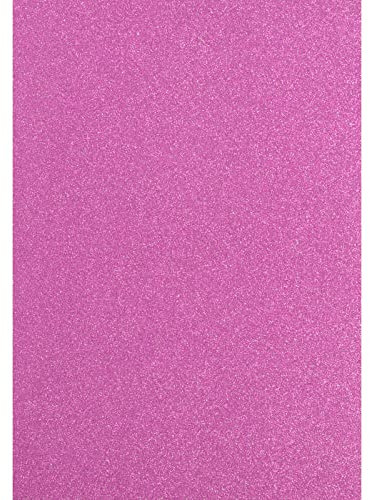 Florence Papier Pailleté Rose - A4 - 5 - 350 g/m² - Rose Clair - Papier Cartonné à Paillettes pour Loisirs Créatifs, Scrapbooking et Cartes de Vœux