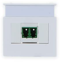 Livolo - Módulo de media y completa para depósitos de suelo, enchufes de pared, USB, TV, satélite, toma de red, etc. (fibra óptica LC-D OS2 APC VL-80400+ZC-11, color blanco)